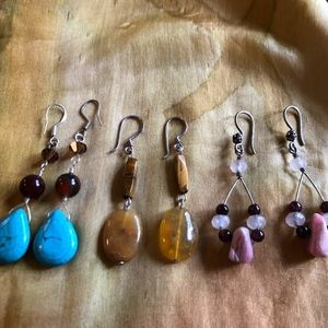 Bundle of artisan made earrings
